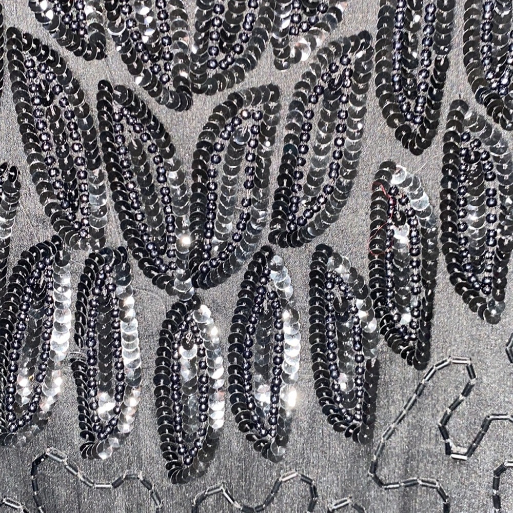 Women’s black beaded dress size medium - Picture 3 of 10